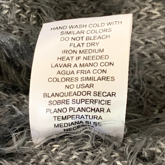 Joseph A Polka Dot Soft Fuzzy Crew Neck Pullover Sweater L Gray #206D - Picture 10 of 10